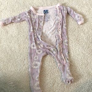 Kickee Pants Baby Girls' Bamboo Ruffle Footie